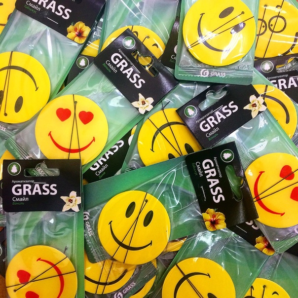 Ароматизатор GRASS картонный Smile ассорт. ST-0398/0399/0401/0400 