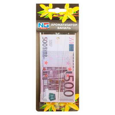 NEW GALAXY Ароматизатор бумажный Деньги 500 ЕВРО, ваниль 