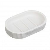 Мыльница тм VETTA Дакота, смола (полирезин), белый, 14x8,7x2,5см 