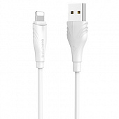 Кабель для зарядки iPhone 8pin (lightning) Borofone BX18 (black/white) 