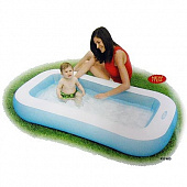 INTEX Бассейн надувной 102л 166x100x28см надувное дно, рем комплект, от 2 лет, 57403NP 