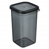 Ёмкость для сыпучих продуктов 1,4л 110х105х185, пластик, графит 