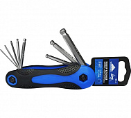 Набор ключей имбусовых складных 6-гранных 8 предм. Т1.5-Т8 VERTEXTOOLS 