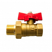 Кран шаровый 1/2" г/ш бабочка ДУ15 РУ16 11Б27п1 