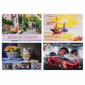 ClipStudio Альбом для рисования A4 20л., офсет 90 г/м2, обложка картон, скрепка, 4 дизайна 