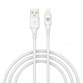 BY Кабель для зарядки Twist USB(A)-iP, 12W, 1 м, 2.4A, гибкий силикон, белый 