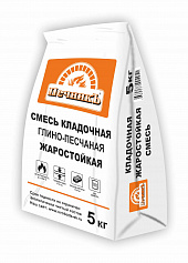 Смесь сухая глино-песчаная жарост. д/кладки печей и каминов Печник 5кг 